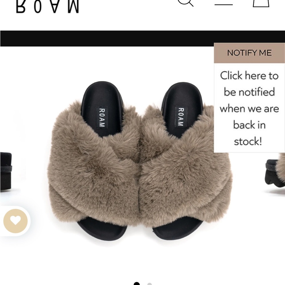 Roam Fuzzy Tan Slide Sandals